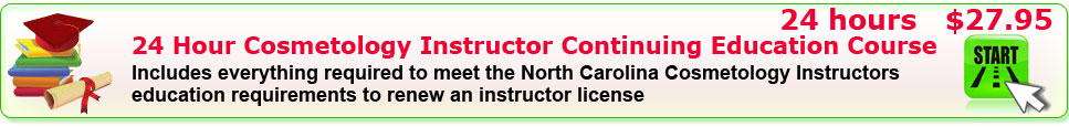 North Carolina cosmetology continuing education course